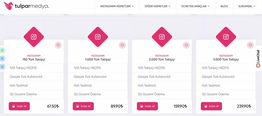 instagram takipçi satın al