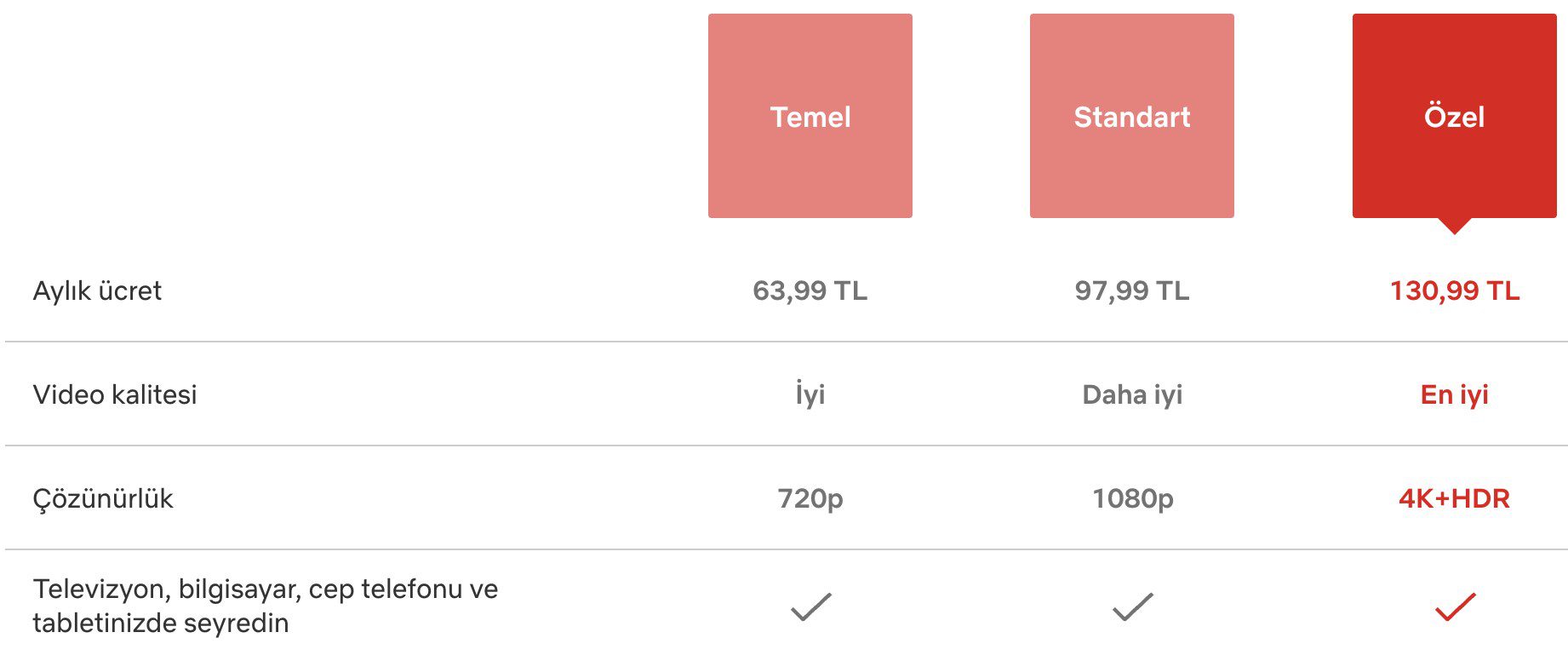 Netflix Fiyat Listesi 2024 Tüm Aboneler ve Ücretleri